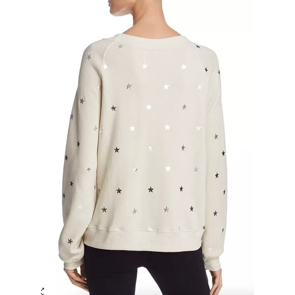 Wildfox Sweatshirt Womens X Small Cream Twinkle Sommers Pullover - Picture 3 of 9